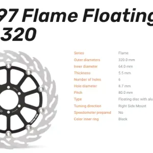 Moto-Master Bremsscheibe Floating-Alu Flame-Racing-Serie vorn passend für BMW / Moto-Guzzi - 112197 Sonderaktion