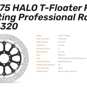 Zertifiziert Moto-Master schwimmende Profi-Rennscheibe Halo T-Floater vorn passend für BMW / Moto-Guzzi - 116075