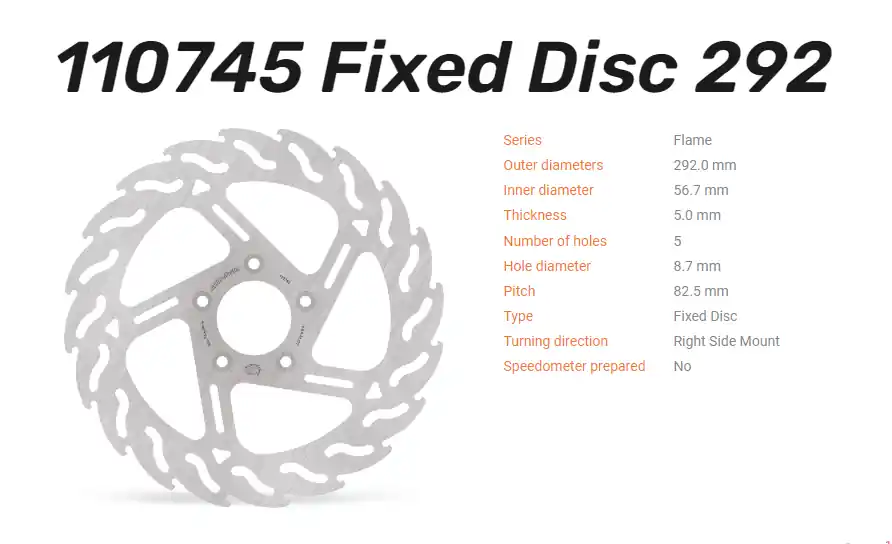 Moto-Master feste Bremsscheibe Flame vorn rechts passend für Harley Davidson - 110745 Mega-Angebot