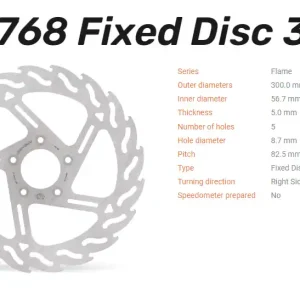 Moto-Master feste Bremsscheibe Flame vorn rechts passend für Harley Davidson - 110768 Billig