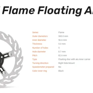 Knallerangebot Moto-Master Bremsscheibe Flame Floating Alu-Disc vorn rechts passend für Harley Davidson - 112317