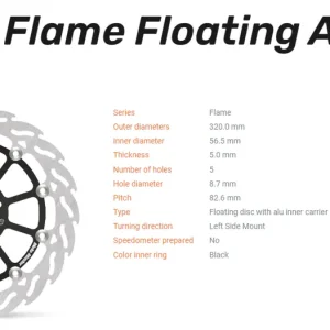 Preisreduziert Moto-Master Bremsscheibe Flame Floating Alu-Disc vorn links passend für Harley Davidson - 112351