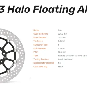 Bestpreis Moto-Master Bremsscheibe Flame Floating Alu-Disc vorn passend für Harley Davidson - 112353