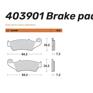 Neu Moto-Master Bremsbelag organisch / Sinter vorn - 403901 403904