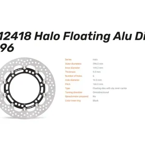 Moto-Master Bremsscheibe Halo Floating Alu Disc passend für Honda - 112418 Gratis Versand