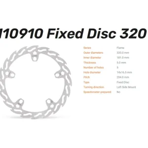 Neue Kollektion Moto-Master Bremsscheibe Flame vorn passend für Indian FTR 1200 / Challenger - 110910 110911