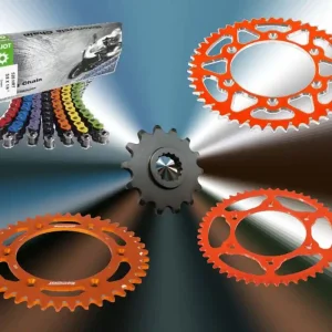 Esjot Kettensatz passend für KTM XC-F 450 (Bj.13-15) 520HRT Kette orange Garantierte Lieferung