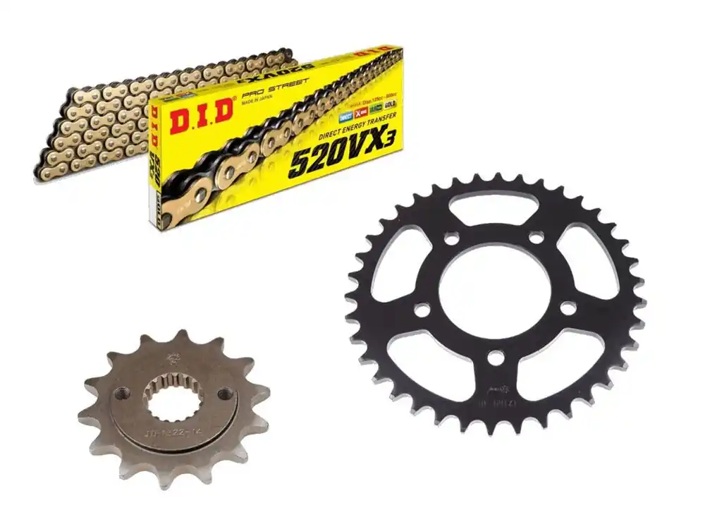 DID Kettensatz passend für Mash Five Hundred 400 ABS (Bj.14-) DID520 Kette Sale