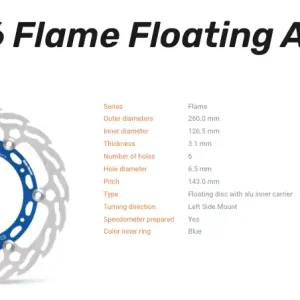 Zertifiziert Moto-Master Bremsscheibe Flame Floating Alu vorn passend für GasGas/Husaberg/Husqvarna/KTM - 112256