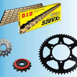 Neue Ware DID Kettensatz passend für Triumph Daytona 660 (Bj.24-) DID520VX3 Kette