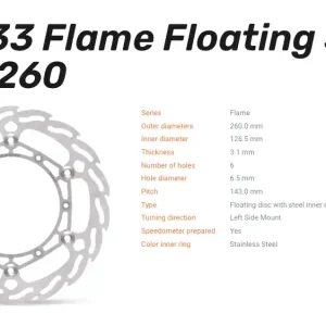 Moto-Master Bremsscheibe Flame Floating Steel vorn passend für GasGas/Husaberg/Husqvarna/KTM -111033 Neu Im Sortiment