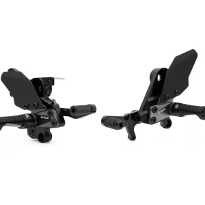 Billig Gilles Fussrastenanlage AS31GT3-H15-B schwarz passend für Honda Monkey 125 Z125MA JC92 (Bj.22-)