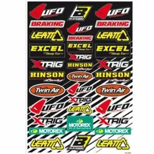 Aufkleber Sponsoren BlackBird Racing - Bogen 50x35 cm - 5076B Neu Im Sortiment