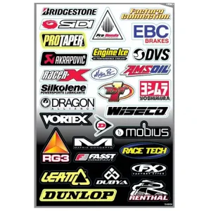 Aufkleber Sponsor FX - Bogen 8x15 cm - 10-68006 Neuheit