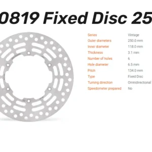 Moto-Master Bremsscheibe Vintage vorn passend für Kawasaki / Suzuki / Yamaha - 110819 Zertifiziert