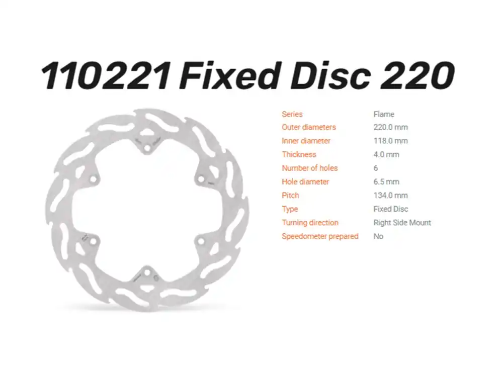 Begrenztes Angebot Moto-Master Bremsscheibe Flame hinten passend für Suzuki - 110221