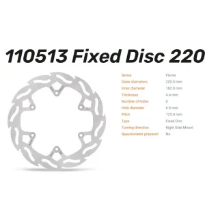 Highlight Moto-Master Bremsscheibe 110513 hinten Flame Factory 4.4mm passend für Gas Gas / KTM