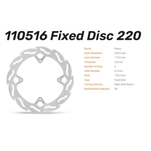 Moto-Master Bremsscheibe Flame 220 Oversize passend für Husqvarna TC85 / KTM SX 85 / Freeride - 1105 Jetzt Bestellen