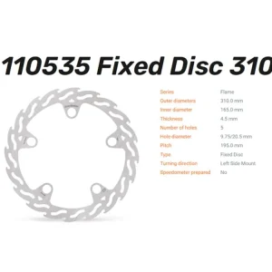 Moto-Master Bremsscheibe Flame vorn passend für Honda VFR 1200 X / GL 1800 Goldwing - 110535 Letzte Chance