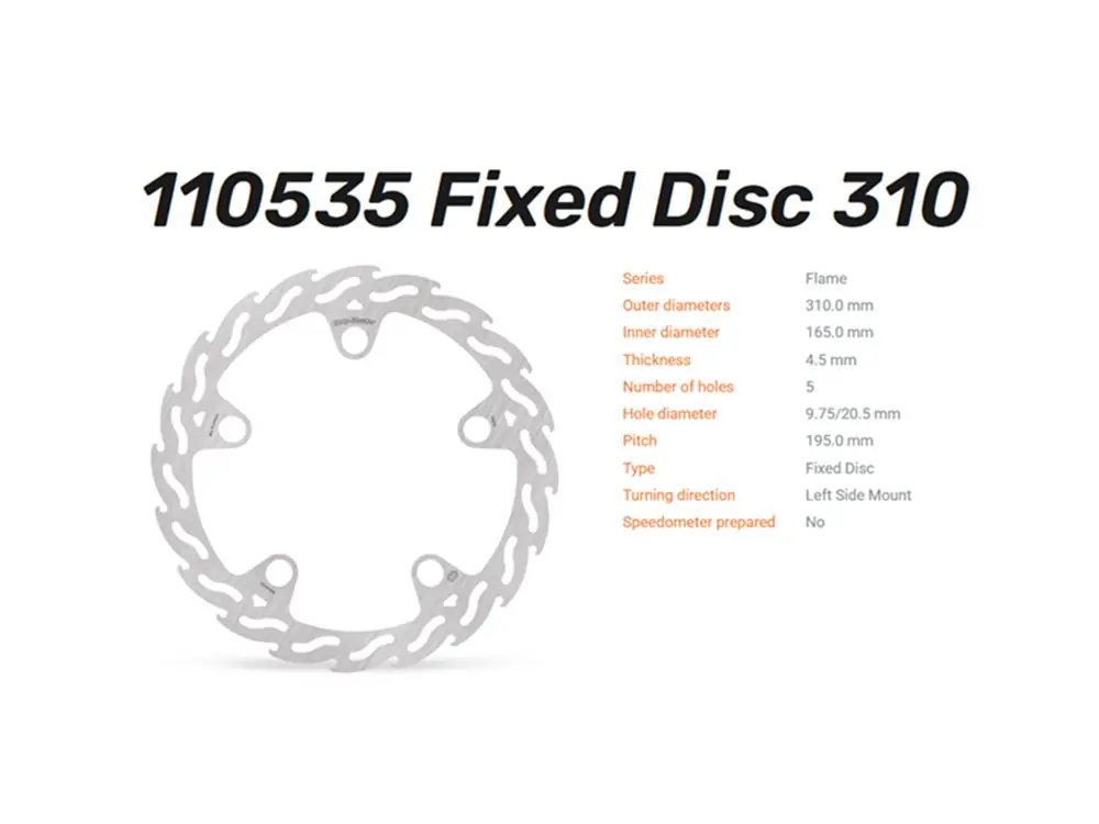 Moto-Master Bremsscheibe Flame vorn passend für Honda VFR 1200 X / GL 1800 Goldwing - 110535 Letzte Chance