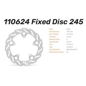 Moto-Master Bremsscheibe Flame hinten passend für Yamaha XJ6 Diversion - 110624 Super-Preis