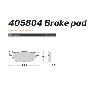 Moto-Master Bremsbelag hinten Organisch 405804 / Sinter 405802 Schneller Versand