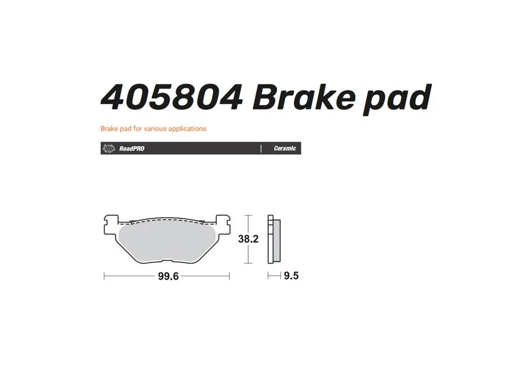 Moto-Master Bremsbelag hinten Organisch 405804 / Sinter 405802 Schneller Versand