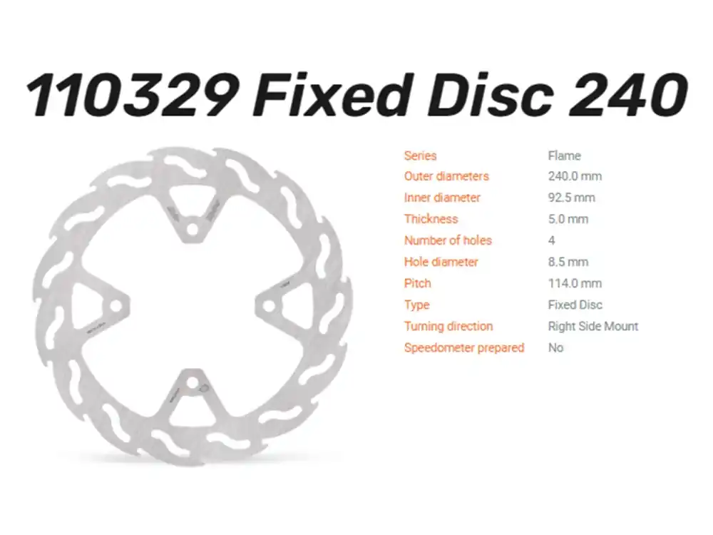 Moto-Master Bremsscheibe Flame hinten - 110329 Beliebt