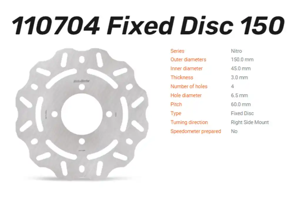 Moto-Master Bremsscheibe Nitro hinten passend für Gas Gas / Scorpa / Sherco - 110704 Jetzt Bestellen