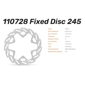 Moto-Master Bremsscheibe 110728 hinten Flame Factory 4.4mm passend auf Fantic / Yamaha Highlight