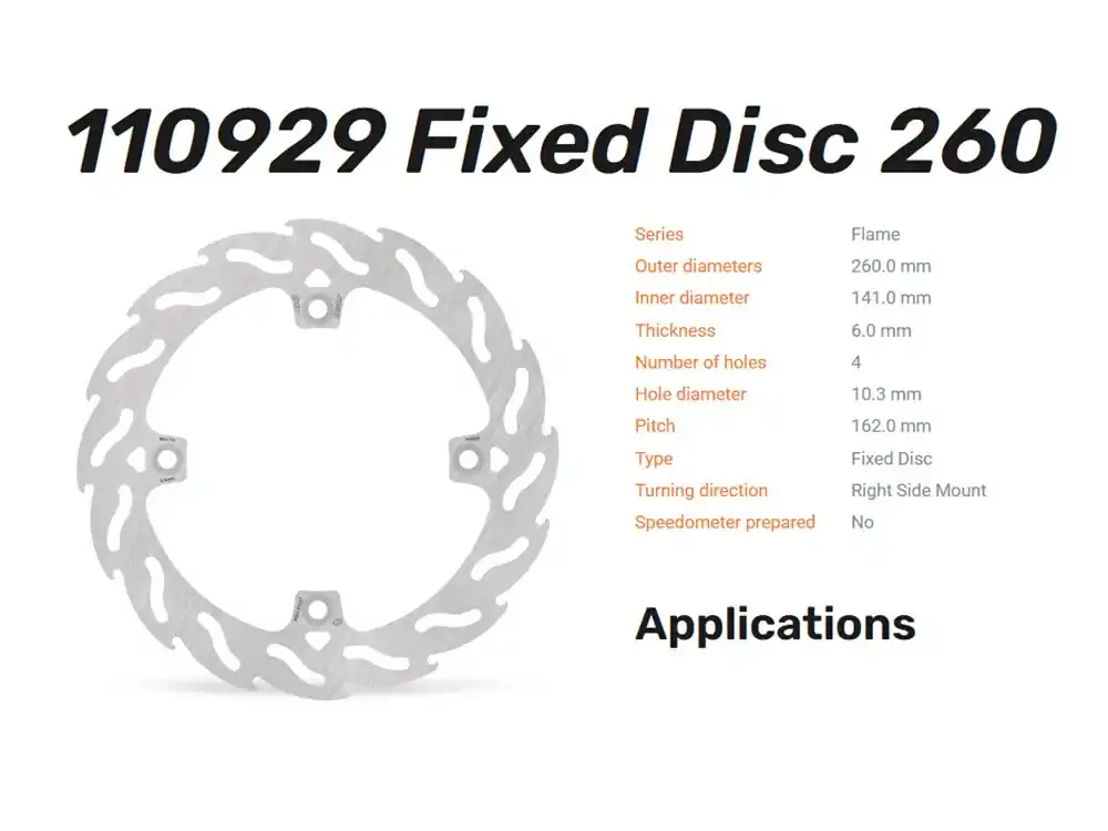 Zertifiziert Moto-Master Bremsscheibe Flame Halo hinten passend für Suzuki V-Strom 1050 - 110929 110930