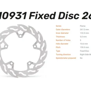 Saisonangebot Moto-Master Bremsscheibe Flame Halo hinten passend für Yamaha Tracer 9 GT+ (Bj.23-) - 110931 110932