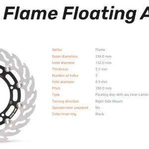 Moto-Master Bremsscheibe Floating-Alu Flame-Racing-Serie vorne passend für Yamaha - 112189 Finale Aktion