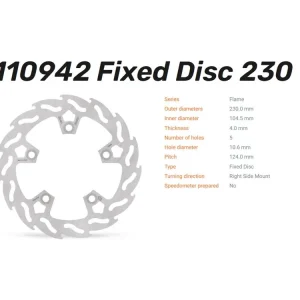 Preiswert Moto-Master Bremsscheibe Flame hinten passend für KTM Adventure 390 250 (Bj.22-) - 110942