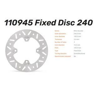 Ausverkauf Moto-Master Bremsscheibe Nitro hinten passend für Honda NSS 125 250 300 / SH 125 150 - 110945