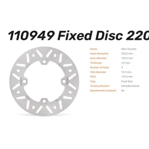 Moto-Master Bremsscheibe Nitro hinten passend für Honda FES 125 150 / SH 150 - 110949 Kostenloser Rückversand