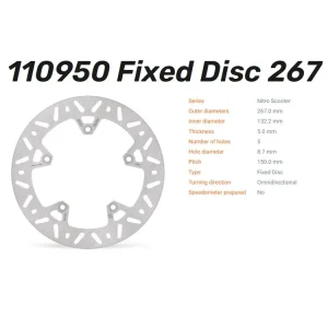 Ausverkauf Moto-Master Bremsscheibe Nitro vorn passend für Yamaha X-Max 125 250 - 110950