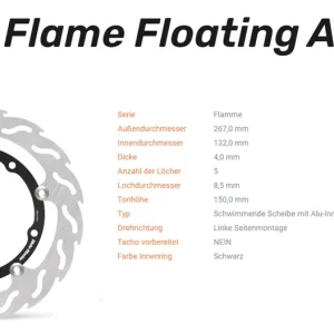Expressversand Moto-Master Bremsscheibe Floating-Alu Offset Halo-Serie passend für Yamaha - 112114