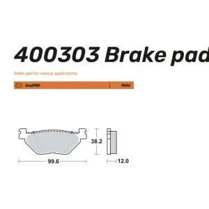 Moto-Master Bremsbelag hinten passend für Yamaha T-Max Sinter 400303 Online Kaufen