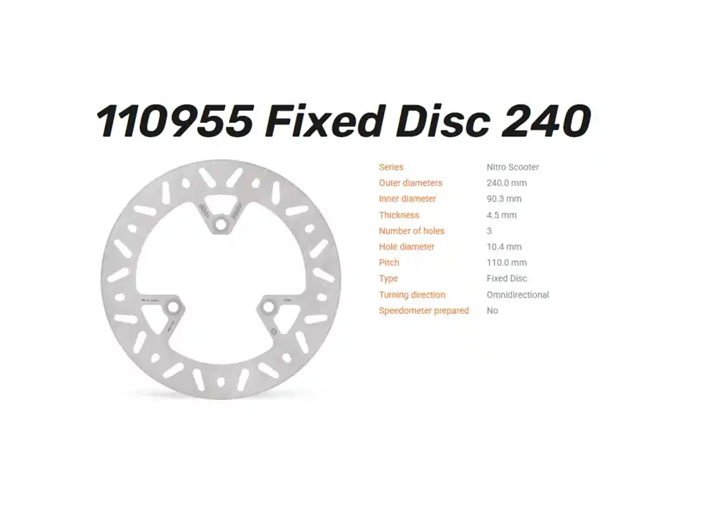 Moto-Master Bremsscheibe Nitro vorn passend für Suzuki Burgman 125 200 - 110955 Neue Kollektion