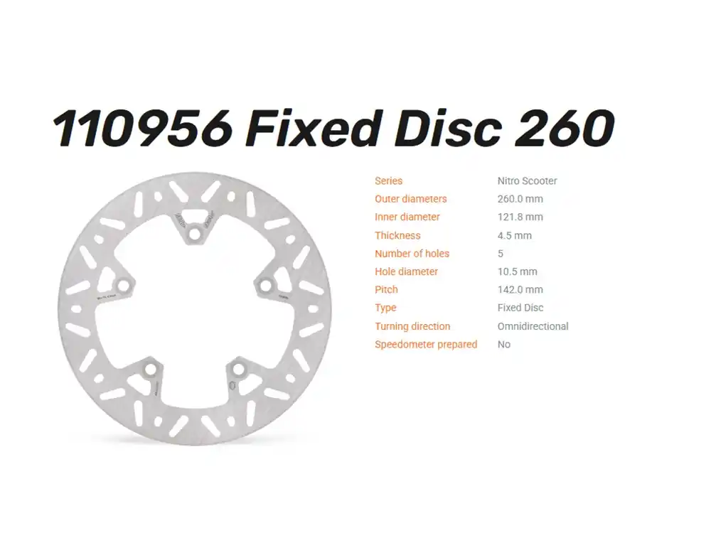 Wochenendangebot Moto-Master Bremsscheibe Nitro vorn passend für Suzuki Burgman 400 650 - 110956