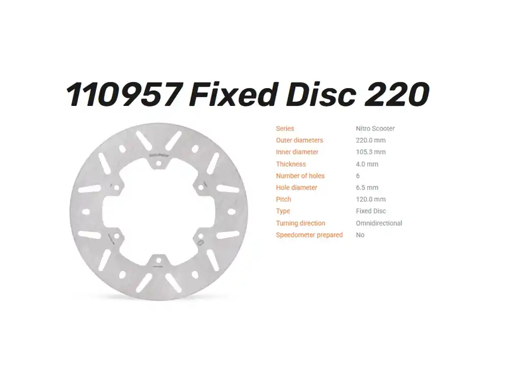 Wochenendangebot Moto-Master Bremsscheibe Nitro vorn passend für Piaggio Vespa - 110957