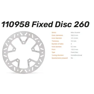 Moto-Master Bremsscheibe Nitro vorn passend für Peugeot - 110958 Direkt Vom Hersteller