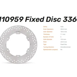 Top-Seller Moto-Master Bremsscheibe Halo hinten passend für Honda NRX 1800 Valkyrie Rune - 110959