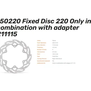 Moto-Master Bremsscheibe 150220 hinten Flame Factory 4.4mm Top-Seller