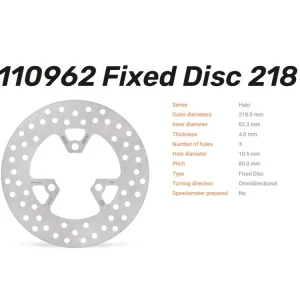 Moto-Master Bremsscheibe Halo hinten passend für Aprilia RX 125 4T / Derbi - 110962 Direkt Vom Hersteller