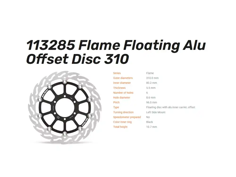 Moto-Master Bremsscheibe Racing 5.5 vorn passend für BMW R 1300 GS - 113285 113286 113287 Neu