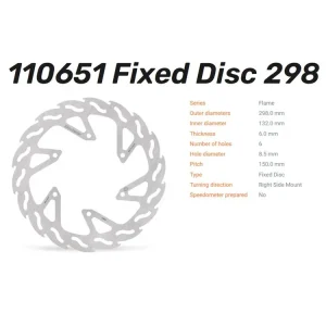 Abverkauf Moto-Master Bremsscheibe Flame hinten passend für Yamaha XVS 950 1300 - 110651