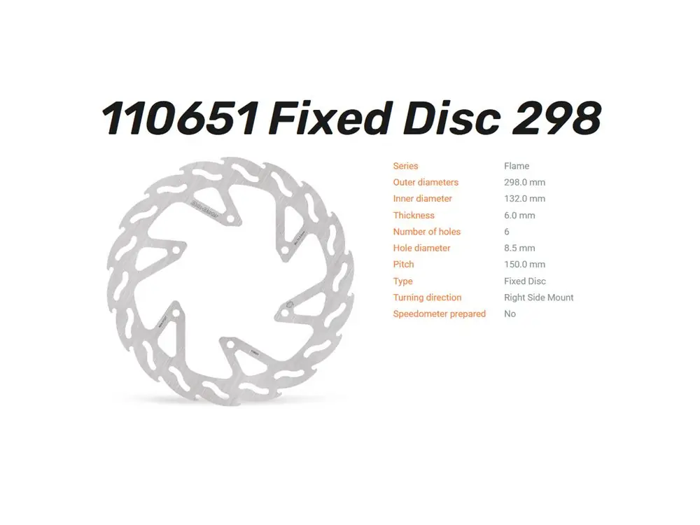 Moto-Master Bremsscheibe Flame vorn passend für Yamaha SR 400 - 110651 Preis Gesenkt