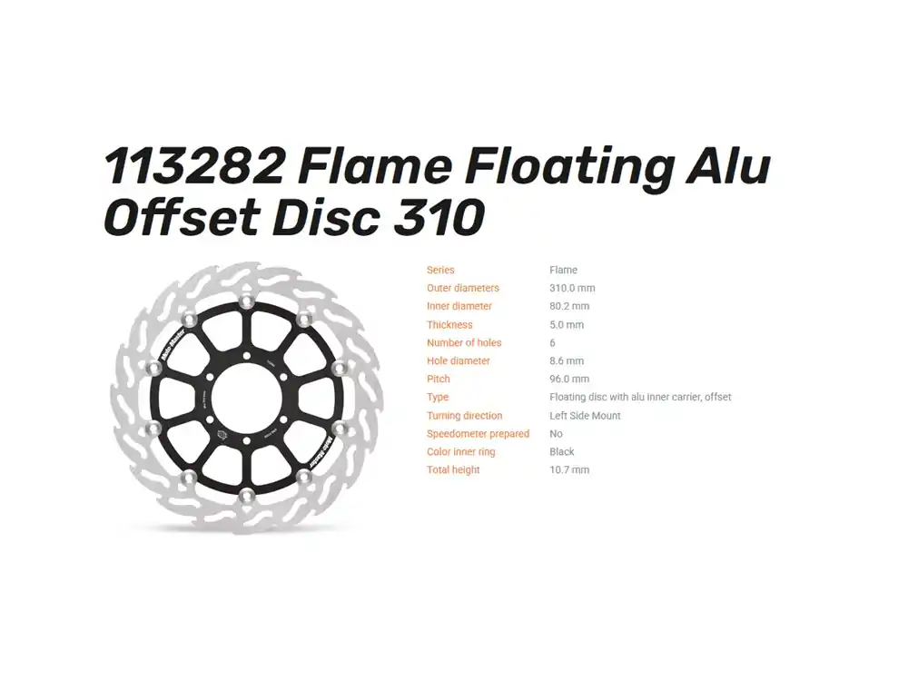 Moto-Master Bremsscheibe Flame Floating vorn passend für BMW R 1300 GS - 113282 113283 Sichere Zahlung